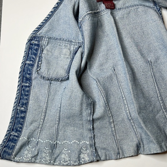 Vintage Liz Wear, Liz Claiborne Blue Denim Vest Sz Sm - Picture 9 of 9